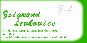 zsigmond levkovics business card